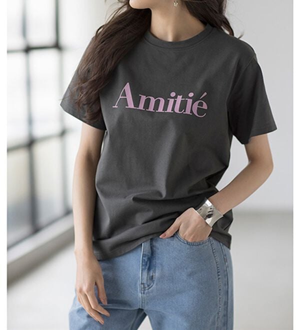 RANAN（ラナン）の「フロッキープリントロゴＴ（Tシャツ）」｜詳細画像