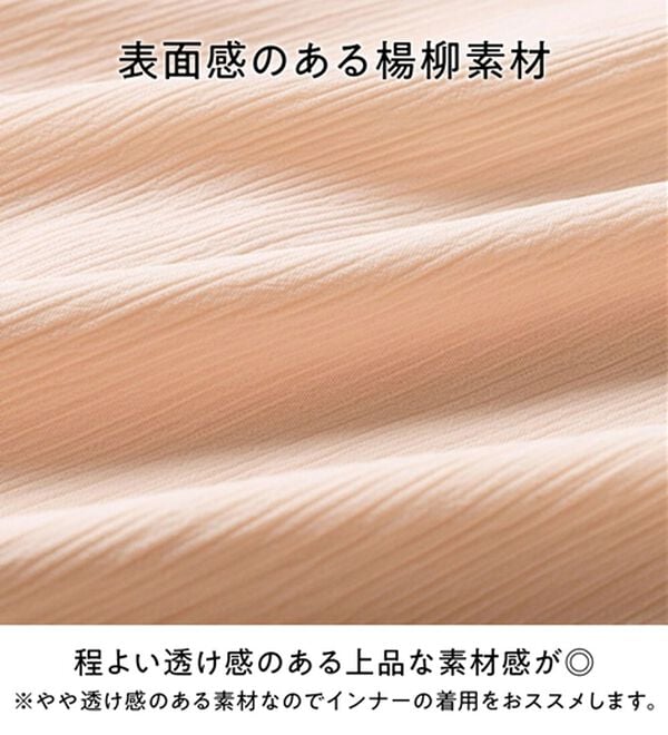 GeeRA（ジーラ）の「前後２ＷＡＹラッフルスリーブ楊柳ブラウス（ブラウス）」｜詳細画像