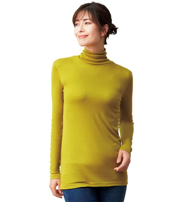 LAVIENNE（ラヴィエンヌ）の「着ぶくれにさよならふわっと暖かインナー（カットソー）」｜詳細画像