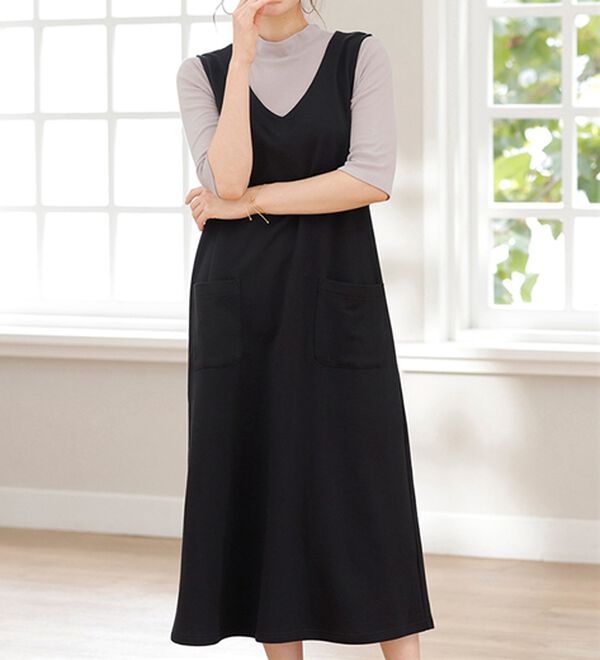 LAVIENNE（ラヴィエンヌ）の「【UVカット】綿１００％ハイネックプルオーバー（５分袖）＜カラフルコットン＞（肌着・インナーウェア）」｜詳細画像