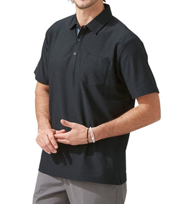 「＜パトリチオ　フランチェスカ＞ラクしてきちんと涼感サッカーポロシャツ（メンズポロシャツ）」｜詳細画像