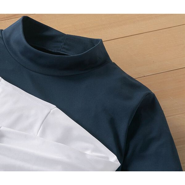 「【４枚組】抗菌防臭・マイクロファイバー裏起毛あったかインナー４枚組（シャツ）　長袖ハイネック（メンズ肌着・インナーウェア）」｜詳細画像