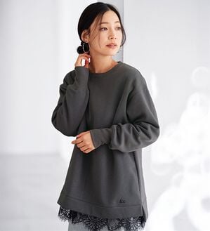 BELLUNA（ベルーナ）の「＜＆ｃｏｃｏｃｈｉ＞あったかキレイ大人のトレーナー（トレーナー・スウェット）」｜チャコール