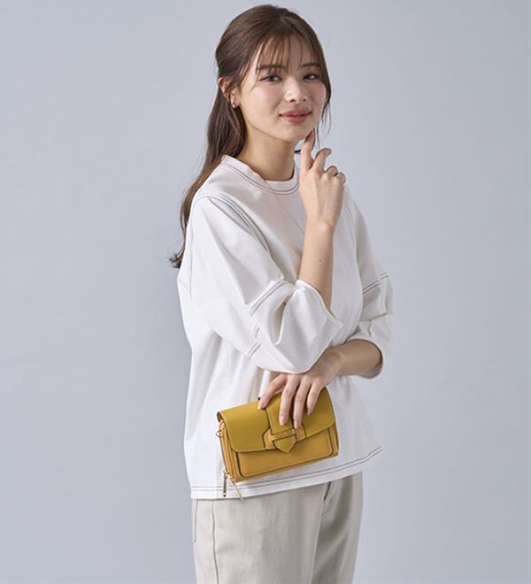 BELLUNA（ベルーナ）の「ヒンヤリ！袖デザイン配色ステッチプルオーバー（カットソー）」｜詳細画像