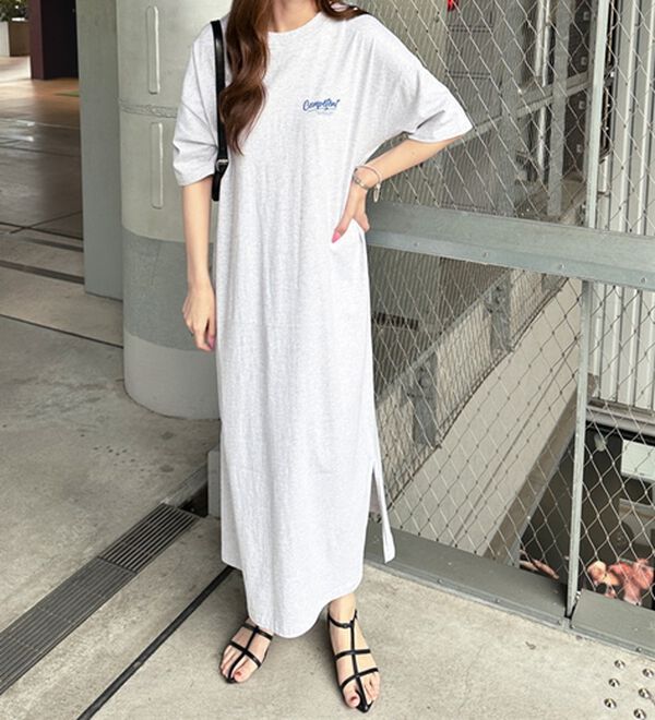 GeeRA（ジーラ）の「アソートロゴプリントＴシャツワンピース（その他ワンピース）」｜詳細画像