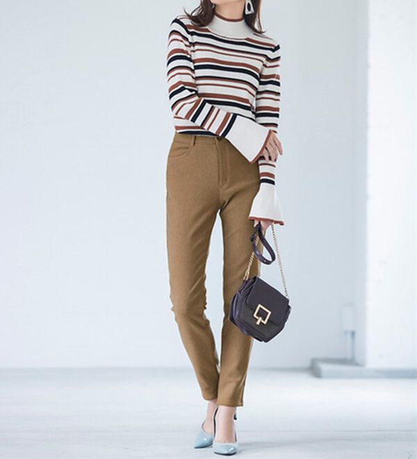 RANAN（ラナン）の「＋１０度素材！蓄熱保温裏起毛ストレッチスリムパンツ（フルレングスパンツ）」｜詳細画像