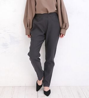 A HAPPY MARILYN（アハッピーマリリン）の「【Ｍ～８Ｌ】楽ちん暖かスキニーパンツ（スリム・スキニーパンツ）」｜チャコールグレー