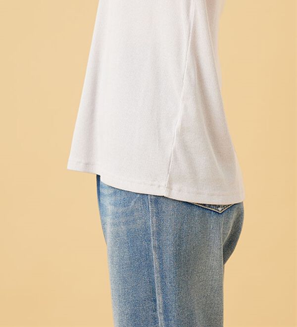 BELLUNA（ベルーナ）の「衿＆袖ラメチュール切替プルオーバー（カットソー）」｜詳細画像
