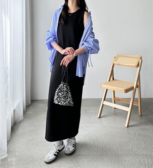 GeeRA（ジーラ）の「配色裏毛スウェットセットアップワンピース（カットソーワンピース）」｜詳細画像