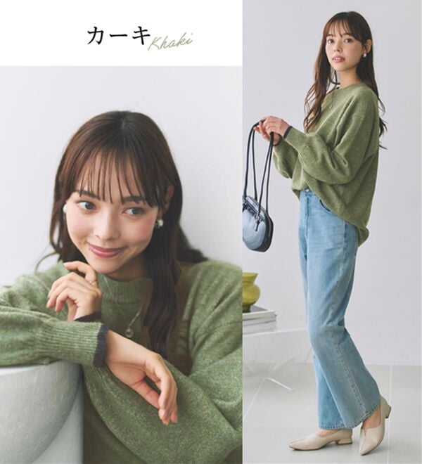 Viola e Viola（ヴィオラ エ ヴィオラ）の「洗えるもちもち　ゆるニットプルオーバー（ニット・セーター）」｜詳細画像
