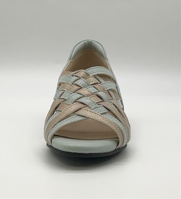 BELLUNA（ベルーナ）の「４Ｅ配色メッシュオープントゥパンプス（パンプス）」｜詳細画像