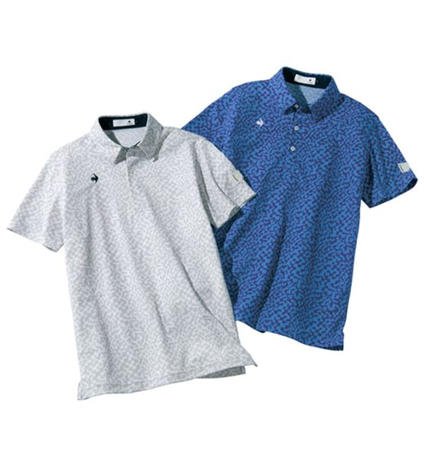 「＜ルコックスポルティフ＞ミナモ柄半袖シャツ（メンズポロシャツ）」｜詳細画像