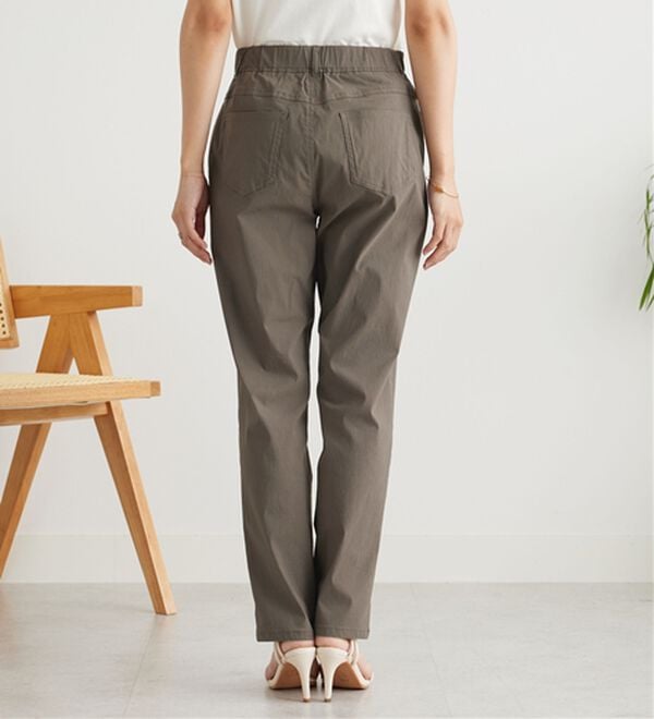 BELLUNA（ベルーナ）の「冷感ピケストレッチ素材スリムパンツ（フルレングスパンツ）」｜詳細画像