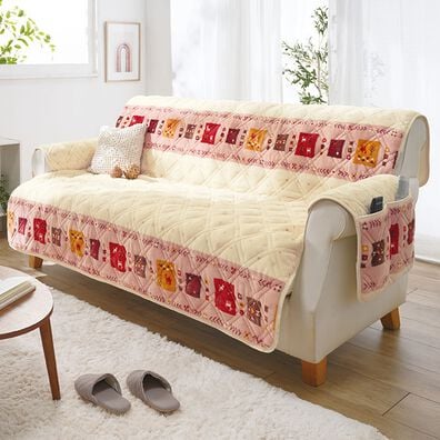 iellio（イエリオ）の「ボリュームたっぷりあったかギャベ柄ソファカバー（ソファーカバー）」