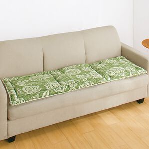 「イタリア製ロングシートクッション「リカモ」（クッション・クッションカバー）」｜グリーン