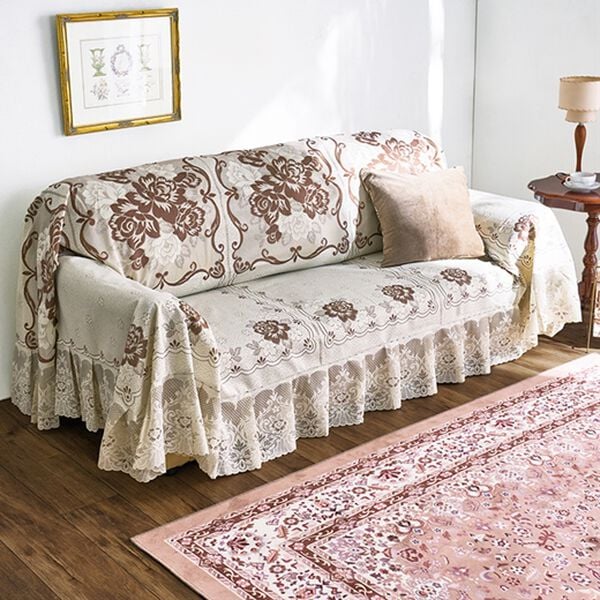 「日本製抗菌防臭加工カチオンレースソファカバー（ソファーカバー）」｜詳細画像