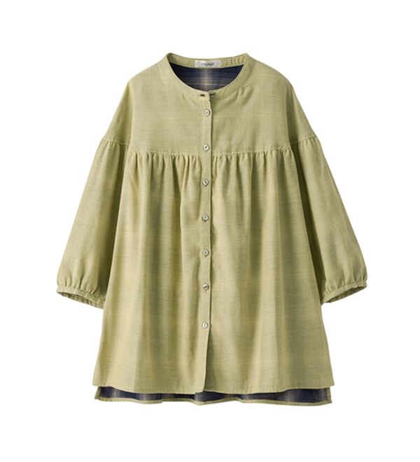 BELLUNA（ベルーナ）の「ダブルガーゼ素材切替デザインブラウス（ブラウス）」｜詳細画像