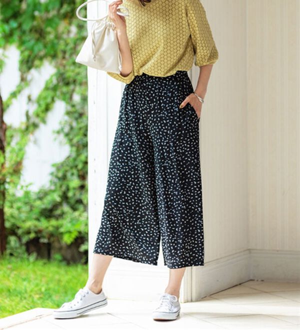 BELLUNA（ベルーナ）の「ヒンヤリ冷感イージーガウチョパンツ（ワイドパンツ・ガウチョ）」｜詳細画像