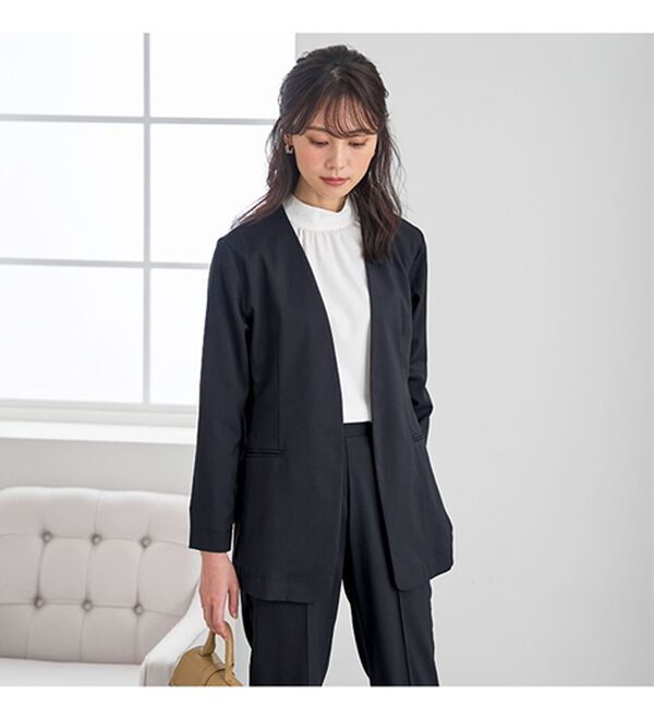 BELLUNA（ベルーナ）の「【４点セット】＜５つのラクが嬉しい！＞洗える！ストレッチ素材４点セットスーツ（その他スーツ）」｜詳細画像