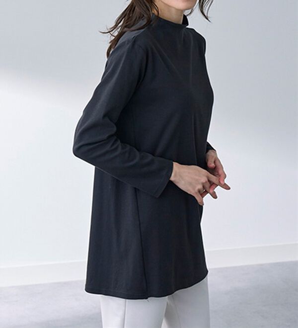 BELLUNA（ベルーナ）の「艶やかコットン１００％チュニック（チュニック）」｜詳細画像