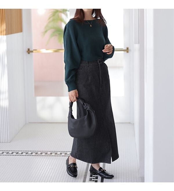 GeeRA（ジーラ）の「【長袖】袖ボタン付ドルマンニットトップス（ニット・セーター）」｜詳細画像