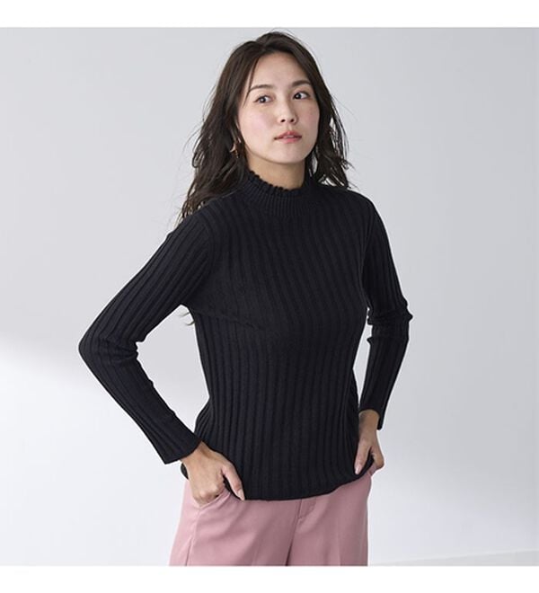 BELLUNA（ベルーナ）の「ウール入りウォッシャブルセーター（ニット・セーター）」｜詳細画像