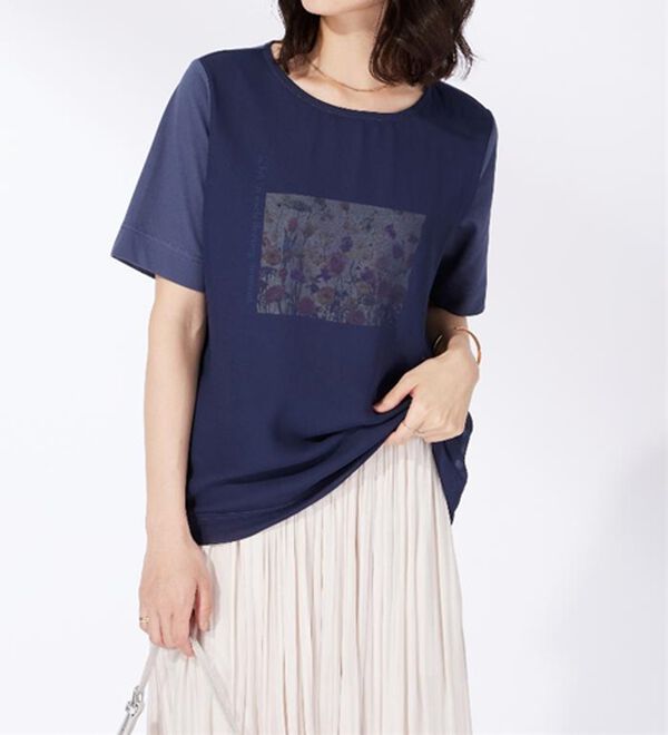 BELLUNA（ベルーナ）の「〈日比谷花壇〉シフォン重ねプルオーバー（カットソー）」｜詳細画像