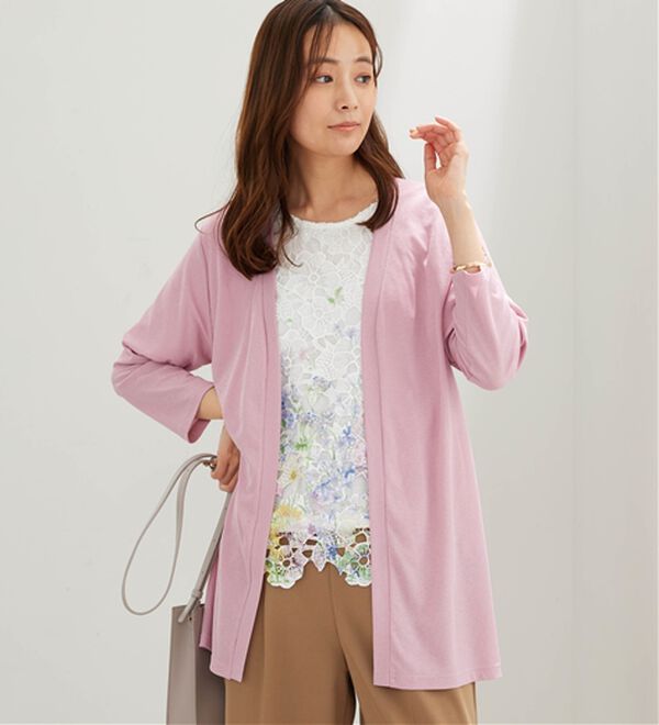 BELLUNA（ベルーナ）の「彩り花柄レースカーディガンアンサンブル（アンサンブル）」｜詳細画像