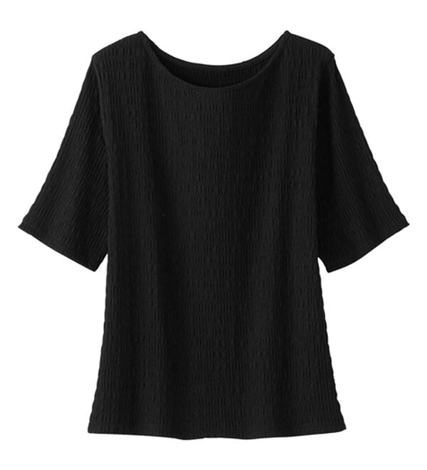 Viola e Viola（ヴィオラ エ ヴィオラ）の「【汗サラ！】Tシャツより上品。きれい見えカットソートップス（カットソー）」｜詳細画像