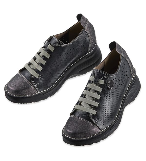 ルフラン（ルフラン）の「ｔｏ　ｂｅ　ｃｏｎｔｉｎｕｅｄ　厚底パンチングスニーカー（スニーカー）」｜ブラック／ブラック