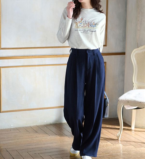 BELLUNA（ベルーナ）の「＜Ｄｉｓｎｅｙ＞【プー】プリント長袖Tシャツ（カットソー）」｜詳細画像