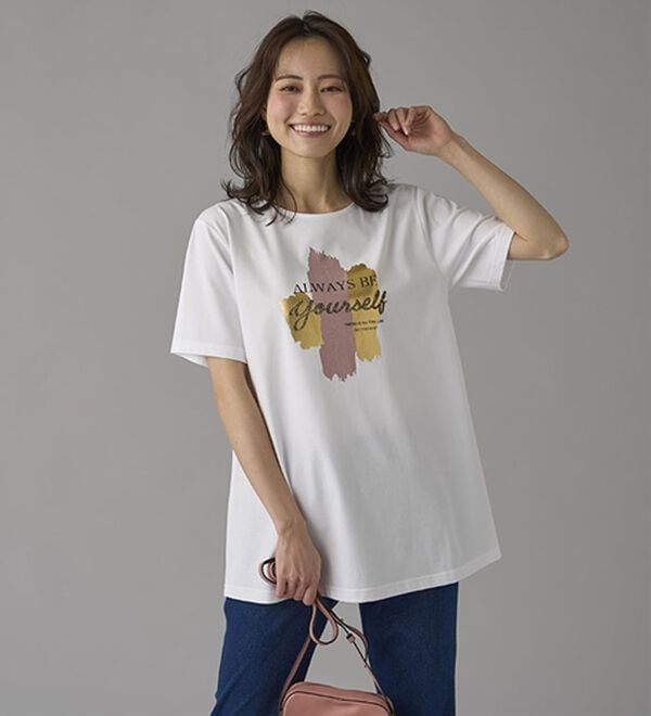 BELLUNA（ベルーナ）の「一枚で着映えるデコラＴ（Tシャツ）」｜詳細画像