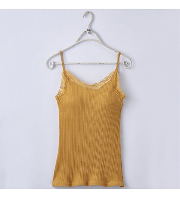 YU'NOW（ユナウ）の「カップ付ランダムリブバックオープンキャミ（ブラトップ・カップ付きインナー）」｜詳細画像