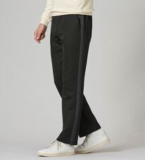 「＜シンプル＆プラス＞裏起毛暖かラインパンツ（メンズフルレングスパンツ）」