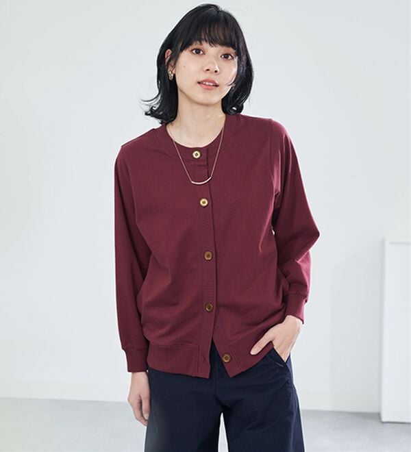 BELLUNA（ベルーナ）の「綿１００％リブ使いカーディガン（その他カーディガン）」｜詳細画像
