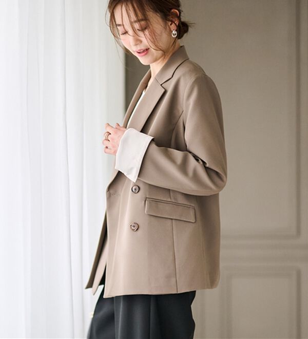 RANAN（ラナン）の「レイヤードデザインダブルジャケット（テーラードジャケット）」｜詳細画像