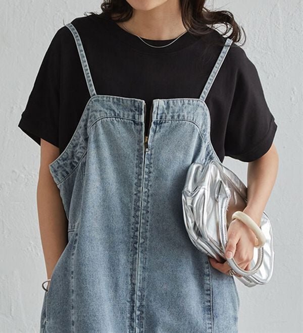 RANAN（ラナン）の「【選べる袖丈】ひんやり！＜BC＞綿100％プチハイネックＴシャツ（カットソー）」｜詳細画像