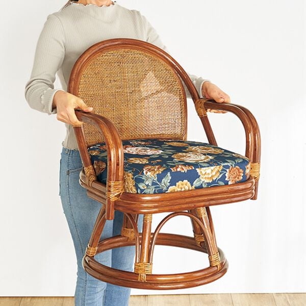 「高さが選べるお買い得籐回転座椅子（椅子・チェア・スツール）」｜詳細画像
