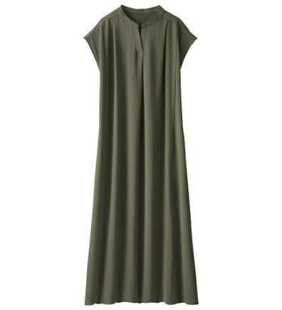 BELLUNA（ベルーナ）の「お手入れ楽々ビンテージ調素材ワンピース（その他ワンピース）」