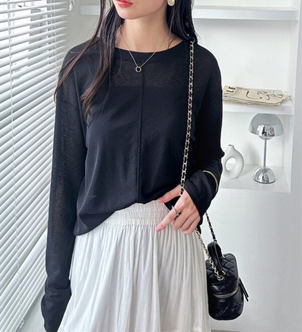 GeeRA（ジーラ）の「着回し自在！スラブシアートップス（カットソー）」｜詳細画像