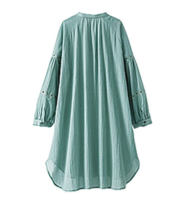 BELLUNA（ベルーナ）の「刺しゅうレース切替シャツチュニック（チュニック）」｜詳細画像