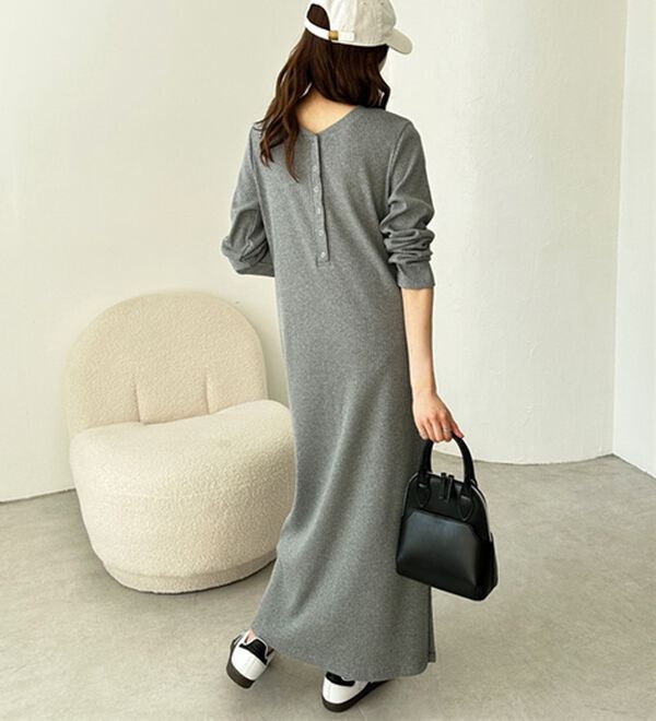 GeeRA（ジーラ）の「全骨格対応！前後2WAY細見えリブワンピース（カットソーワンピース）」｜詳細画像