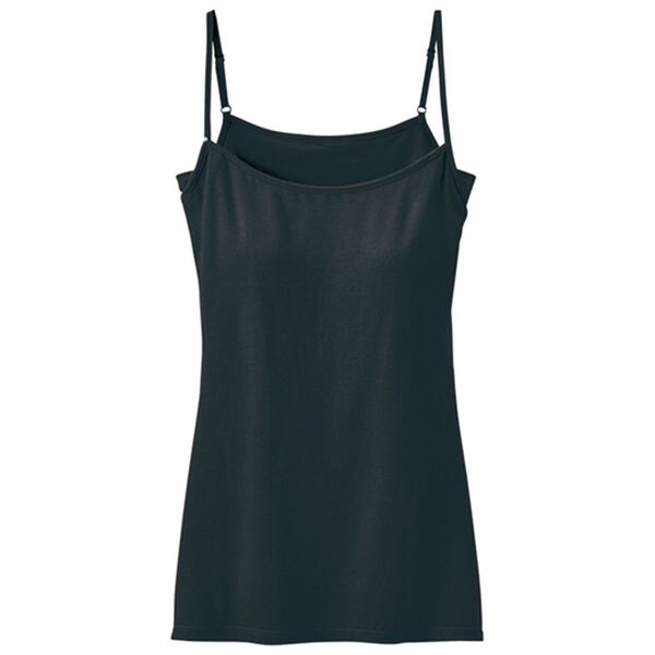 YU'NOW（ユナウ）の「ベーシック汗取りインナー　カップ付キャミソール（肌着・インナーウェア）」｜ブラック