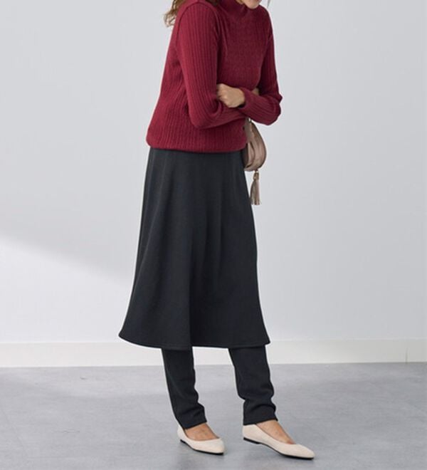 BELLUNA（ベルーナ）の「まるではく毛布！静電防止付レギンス付スカート（フルレングスパンツ）」｜詳細画像