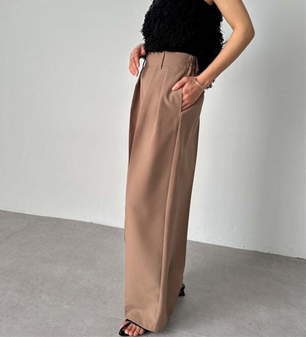 RANAN（ラナン）の「【選べる股下】きれい見え２タックワイドスラックス（ワイドパンツ・ガウチョ）」｜詳細画像
