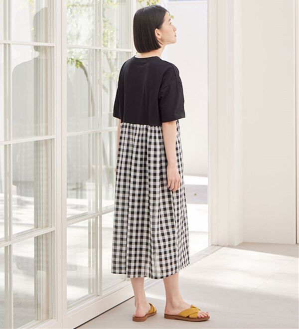 Viola e Viola（ヴィオラ エ ヴィオラ）の「さらひやりコーデ楽ちんドッキングワンピ―ス（ドッキングワンピース）」｜詳細画像