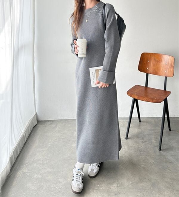 GeeRA（ジーラ）の「裾ファスナースリットニットワンピース（ニットワンピース）」｜詳細画像