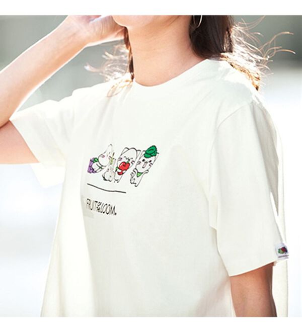 BELLUNA（ベルーナ）の「＜べるーにゃ&times;フルーツオブザルーム＞綿１００％素材プリントＴシャツ（Tシャツ）」｜詳細画像