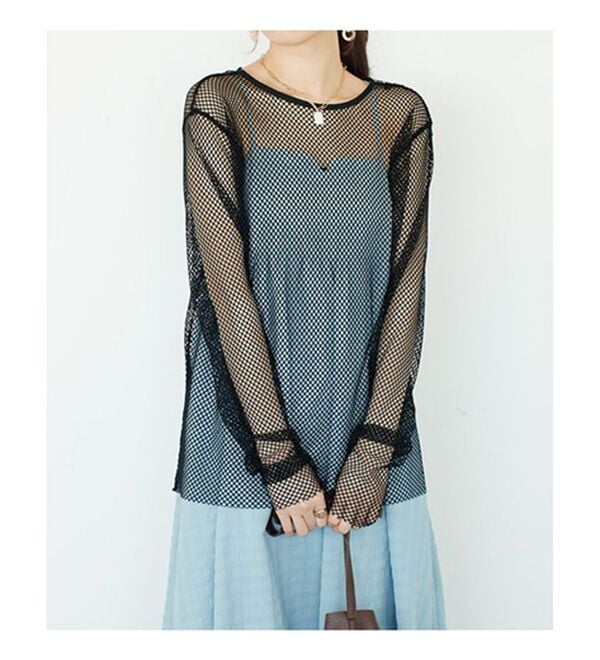 GeeRA（ジーラ）の「２ｗａｙメッシュカーディガン（ニットカーディガン）」｜詳細画像