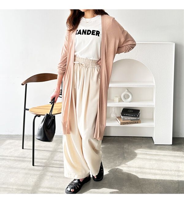 GeeRA（ジーラ）の「【3つの機能付】ロングニットカーディガン（ミディ丈）（ニットカーディガン）」｜詳細画像